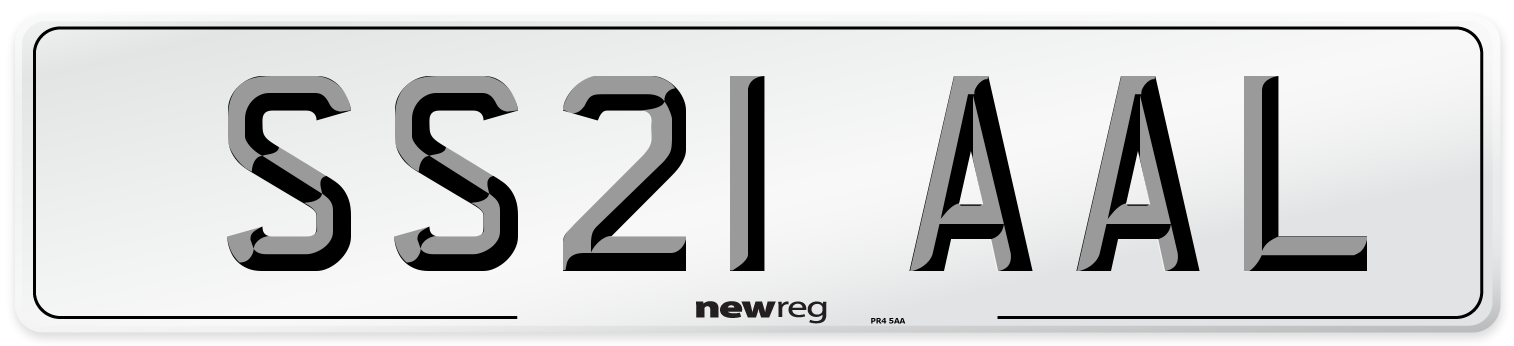 SS21 AAL Number Plate from New Reg